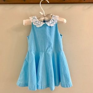 Sale! Toddler’s gingham Polo fit & flair dress